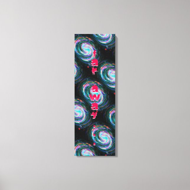 Weit entfernt grüne Spiralgalaxien im Weltraum Leinwanddruck (Vorderseite)