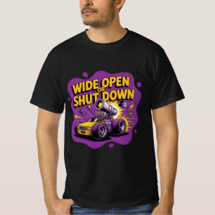 Weit offen oder stillgelegt lustiges Drag-Racing-A T-Shirt