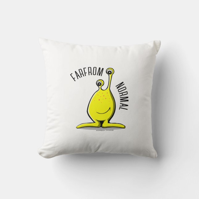 WEIT VON NORMALER ZWEI MIT AUGEN MONSTER PILLOW KISSEN (Vorderseite)