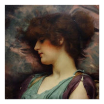 Weit weg Gedanken glänzendes Poster