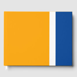 Weite, blaue Streifen auf goldgelben Streifen Gästebuch