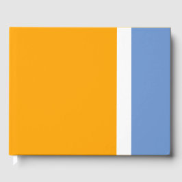 Weite, hellblaue Streifen mit weißer, gelber Farbe Gästebuch