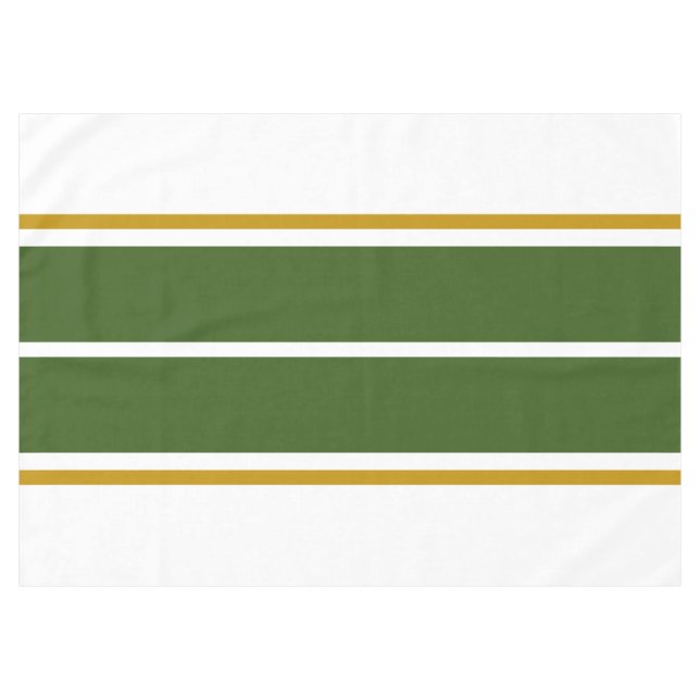 Weite, waldgrüne Streifen weißer Hintergrund Tischdecke (Vorderseite (Horizontal))