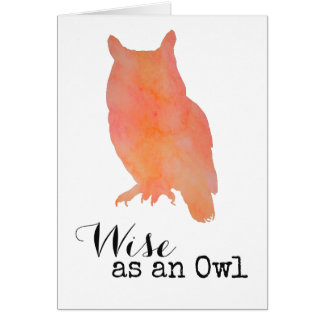 Weite wie eine Owl typografische Wasserfarbe