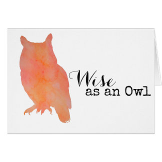 Weite wie eine Owl typografische Wasserfarbe