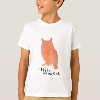 Weite wie eine Owl typografische Wasserfarbe T-Shirt