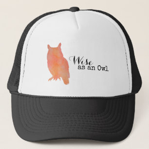 Weite wie eine Owl typografische Wasserfarbe Truckerkappe