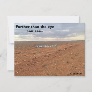 Weiter als das Auge sehen kann. Postkarte