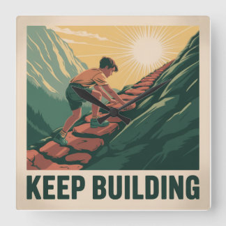 Weiter aufbauen quadratische wanduhr