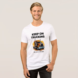 WEITER FAHREN MOTIVIERENDE HERREN WEIßE Tri-Blend SHIRT