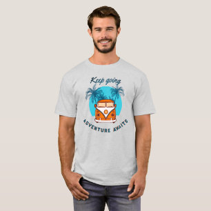 Weiter geht's Abenteuer wartet T-Shirt – Retro Van