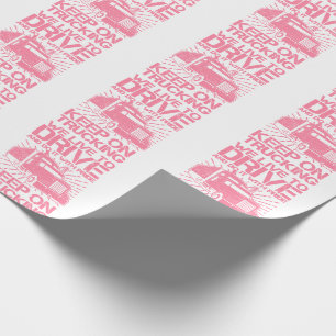 Weiter geht's mit dem 18 Räder Pink LKW Geschenkpapier