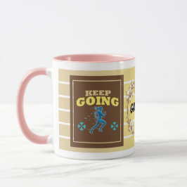 Weiter geht's – Personalisierter motivierender Blu Tasse