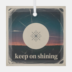 Weiter Glänzen Ornament Aus Glas