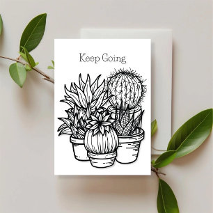 Weiter machen – Desert Ink Ermutigungskarte Karte