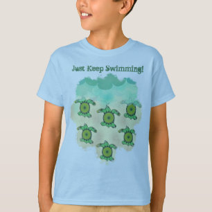 Weiter schwimmen, Babyschildkröten T-Shirt