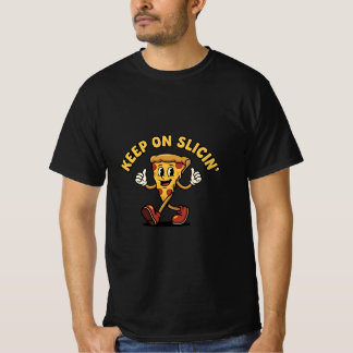 Weiter Slicen – Retro-Pizza-Motivation T-Shirt