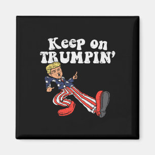 Weiter Trumpin Lustige Usa-Flagge Unterstützen Wie Magnet