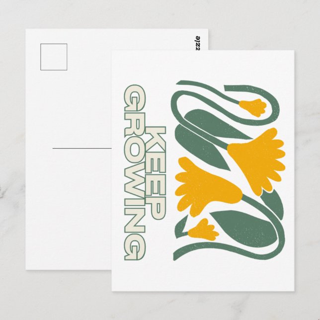 Weiter wachsen  postkarte (Vorne/Hinten)