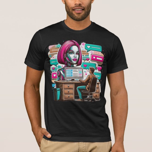 Weitere 萌 え I Liebe Chatbots Ai Robots Futuristic  T-Shirt (Vorderseite)