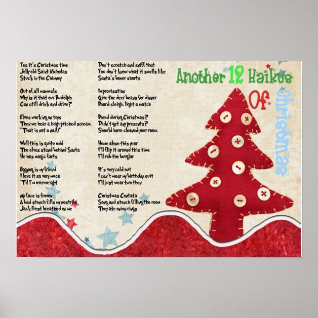 Weitere 12 Haikus Weihnachten Poster (Vorne)