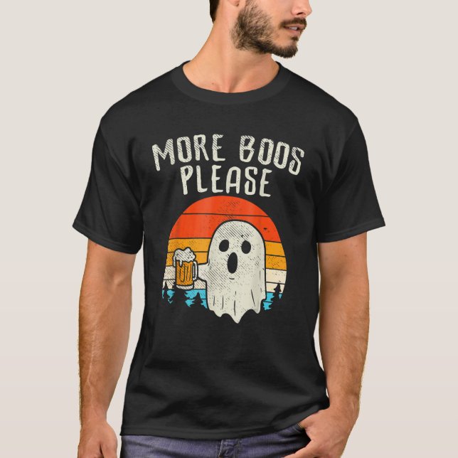 Weitere Boos Bitte Ghost Beer Halloween Beer Drink T-Shirt (Vorderseite)