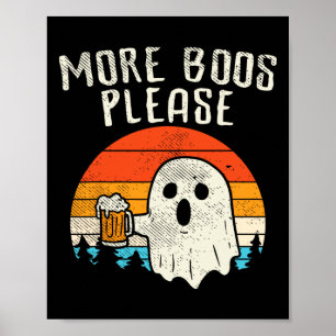 Weitere Boos Bitte Ghost Beer Retro Halloween Drin Poster