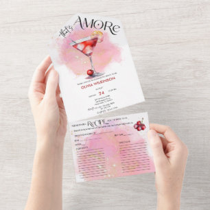 Weitere Brautparty Aquarell All In One Einladung