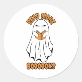 Weitere Bücher Halloween Ghost Orange Runder Aufkleber