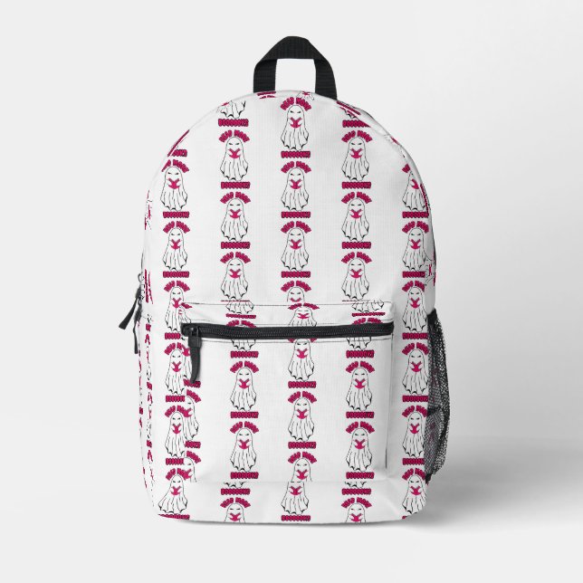 Weitere Bücher Halloween Ghost Pink Bedruckter Rucksack (Vorderseite)