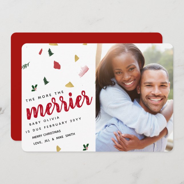 Weitere Informationen zur Schwangerschaftsankündig Einladung (Vorne/Hinten)