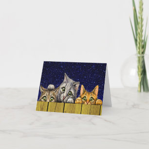 Weitere Peeking Cats Notecards Dankeskarte