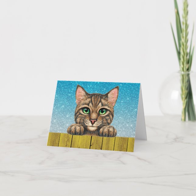 Weitere Peeking Cats Notecards Dankeskarte (Vorderseite)