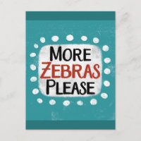 Weitere Zebras Bitte Postkarte