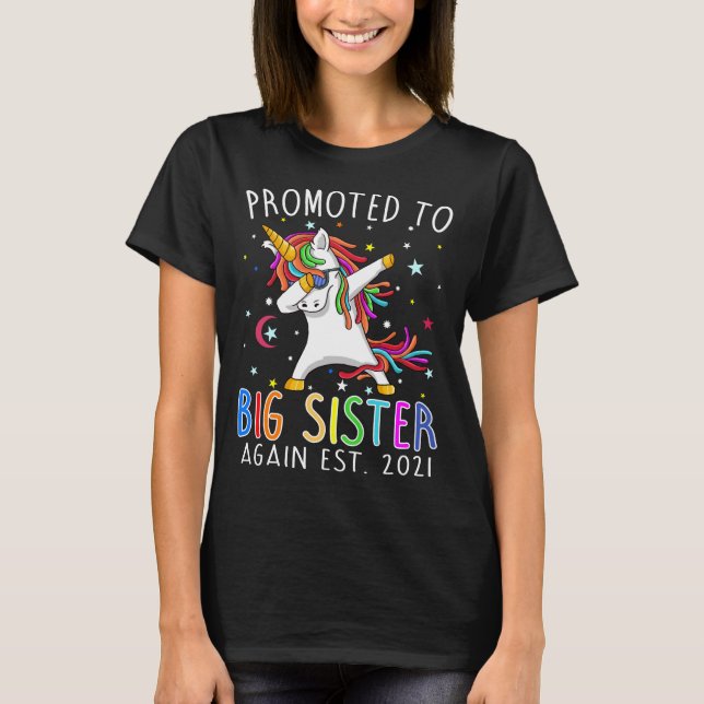 Weiterempfunden für große Schwester 2021 Unicorn T-Shirt (Vorderseite)