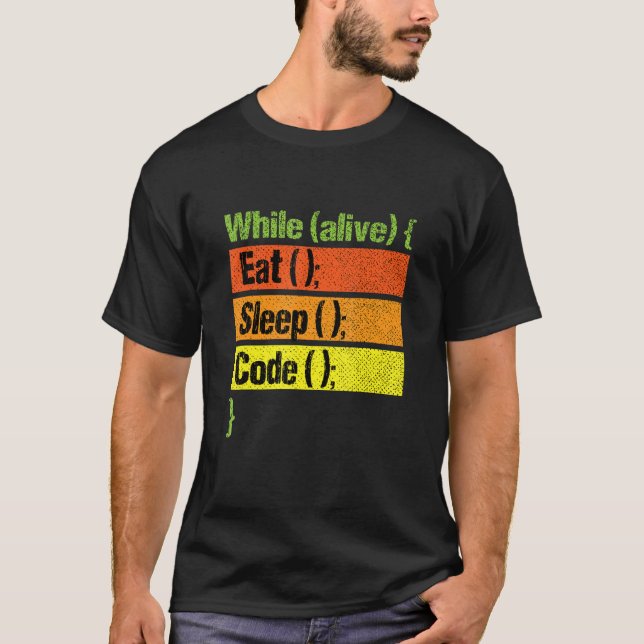 Weiteres Programmieren von Sleep-Code T-Shirt (Vorderseite)