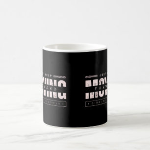 Weiterführung der Tasse für Fortschritt und Wachst