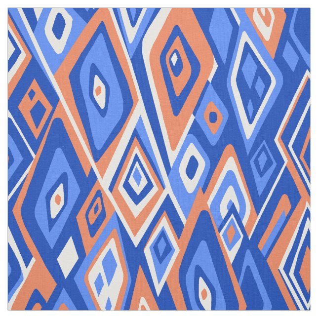Weites heraus Retro psychedelisches abstraktes Stoff (Muster)