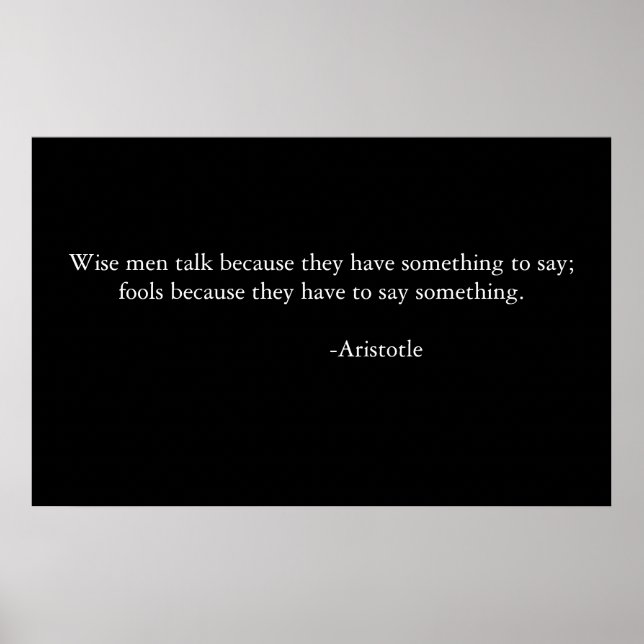 Weites Sprichwort Poster (Vorne)