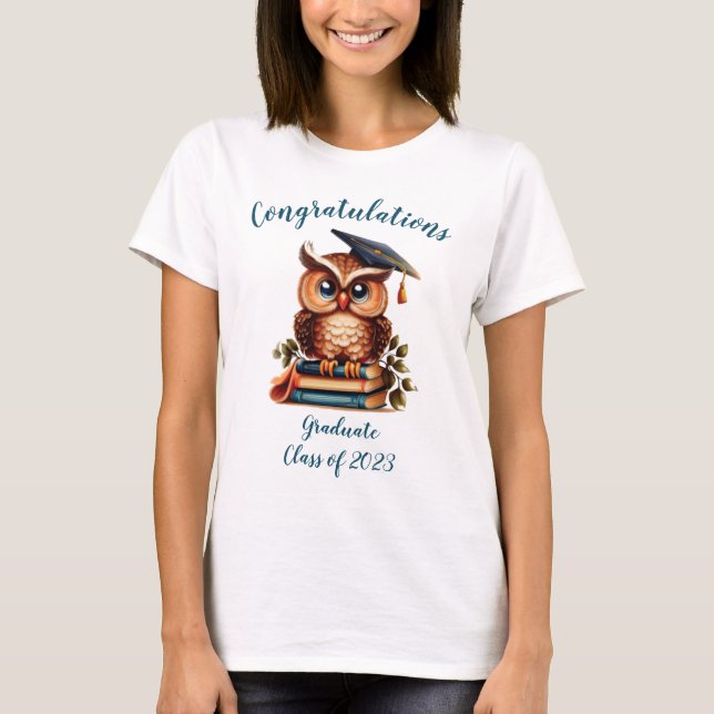 Weitsichtiger Abschluss Glückwünsche T-Shirt (Vorderseite)