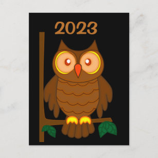 Weitsichtiger Würfel 2023 Kalender auf der Rücksei Postkarte