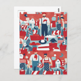 Weitsichtiges Arbeitszeitmuster Postkarte