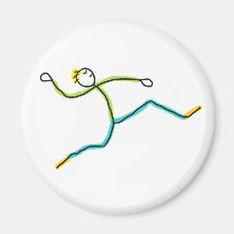 Weitsprung Stickman