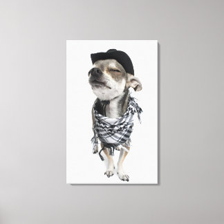 Weitwinkel eines Chihuahua mit geschlossenen Augen Leinwanddruck
