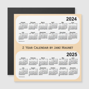 Weizen-2-jähriger Kalender 2024-2025 durch Janz Magnetkarte