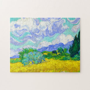 Weizen-Feld mit Zypressen durch Vincent van Gogh Puzzle