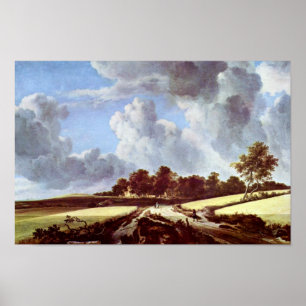 Weizen-Felder durch Ruisdael Jakob Isaaksz. Van Poster