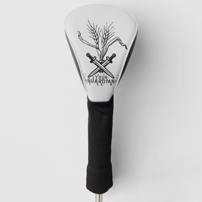 Weizen, Schwert und Schutzschild Golf Headcover (Vorderseite)