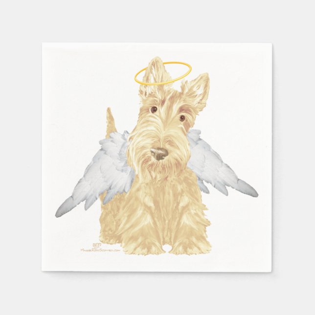Weizen Scottie Engel Serviette (Vorderseite)