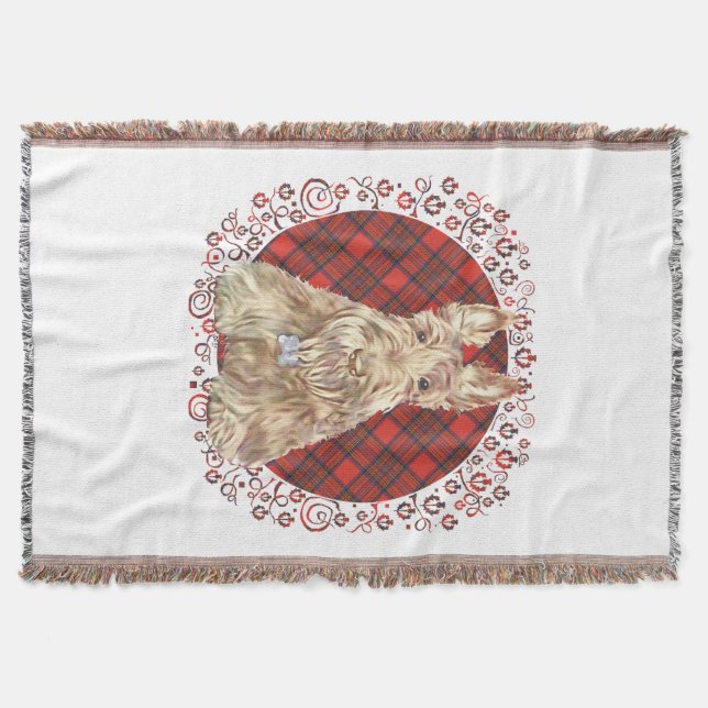 Weizen Scottie Tartan Decke (Vorderseite)